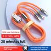 Super Fast Charging Cable - 120W Zinc Alloy 1-to-3 Data Cable for Mobile Phones