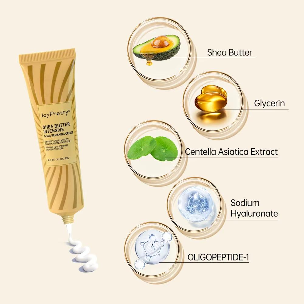 Shea Butter Scar Removal Cream Stretch Marks Treatment Sunburn Burns Old Scars Smoothing Whitening Cream Gel Body Face Skin Care