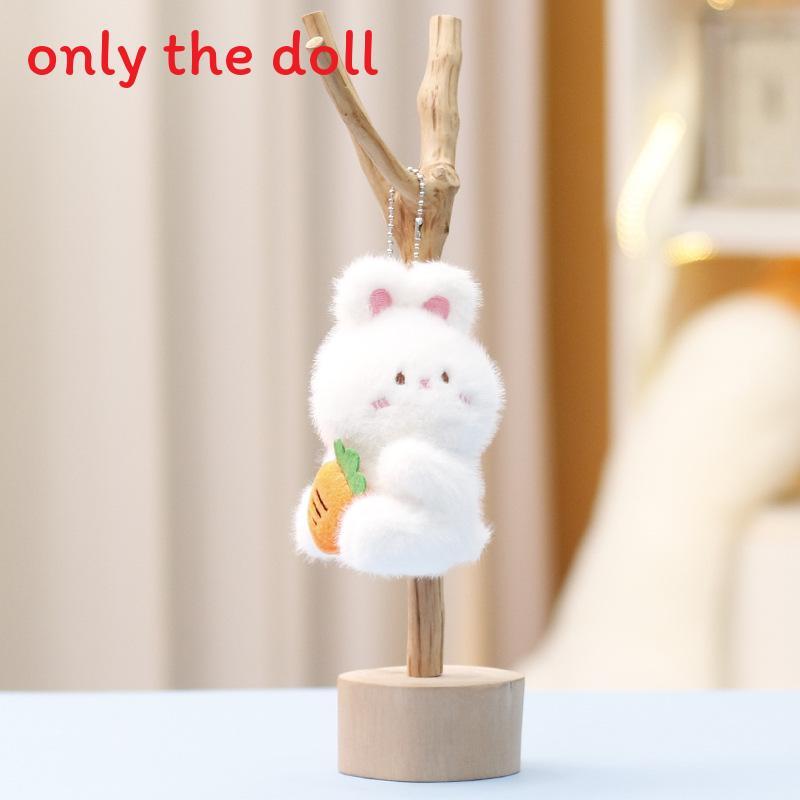 Monkey And Rabbit Plush Keychain With Carrot Peach Design For Girls Gift And Collectible Fun