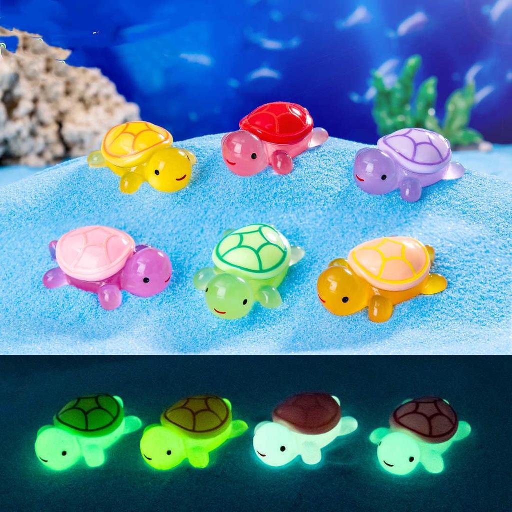 Luminous Colorful Turtle Ocean Figurine - Glowing DIY Jewelry Toy