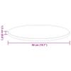 Table Top Ø 50 x 1.5 cm Round Engineered Wood Black