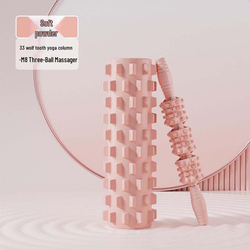 SanFan Yoga Foam Roller Set: Muscle Relaxation, Slim Calves, Wolf Tooth & Fascia Ball Massage Rollers.