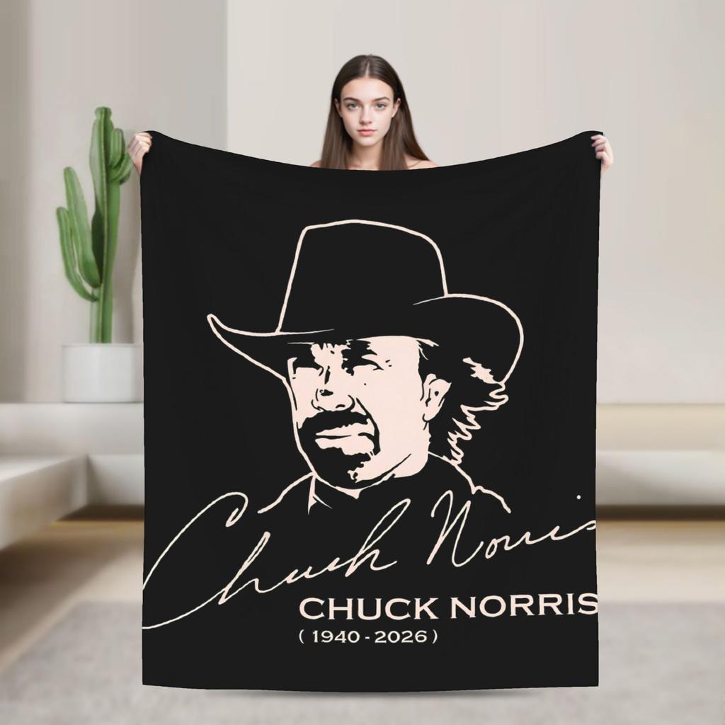 Norris Actor Vintage Poster Throw Blanket Soft Comfy Funny Blanket For Sofa Home Travel Flannel Bedspread Bed Cover