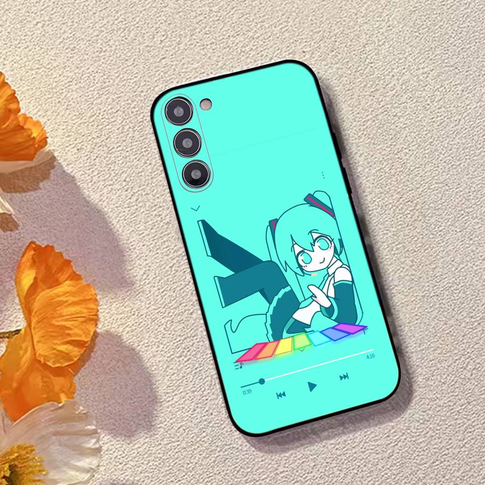 Мультяшный Аниме H-Hatsunes MIku Чехол для Телефона Черный Силиконовый Мягкий Для Samsung Galaxy A73,A72,A71,A70,A53,A52,A51