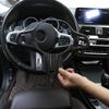 Автомобильный руль, декоративная рамка, кнопка M, спортивная наклейка для BMW 5 серии G30 X3 G01 X4 G02 2018-22, авто интерьер