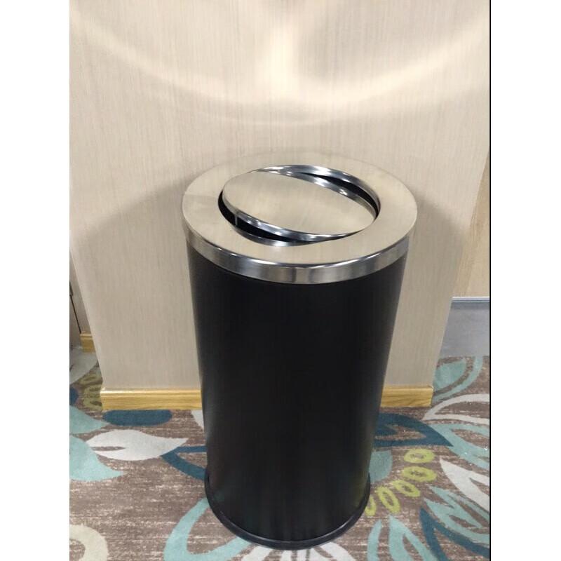 Stainless Steel Hotel Lobby Trash Can with Ash Bin