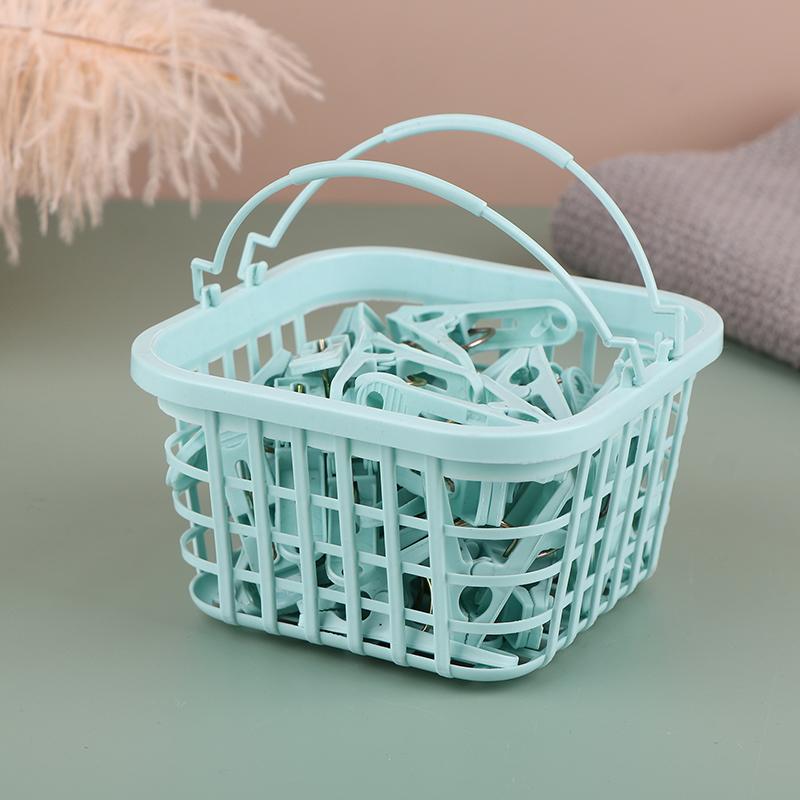 30 шт. Пластиковые прищепки для белья, прищепки для сушки одежды, ветрозащитные зажимы для одежды, маленькие прищепки с корзиной