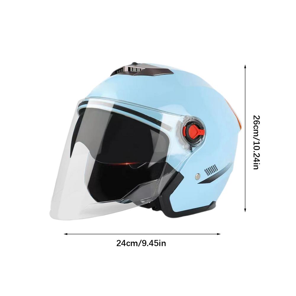 Мотоциклетные шлемы с двойными линзами, открытый шлем, мотоциклетное велосипедное снаряжение, аксессуары для мотоциклов для мужчин и женщин