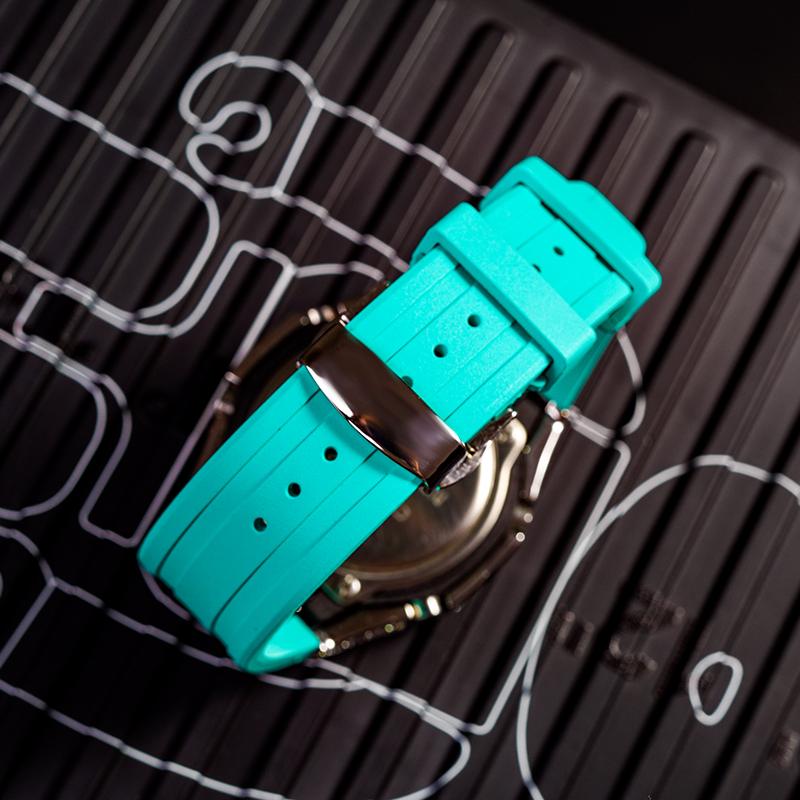 Casio Коллекция Custom Часы с кварцевым механизмом и резиновым ремешком Унисекс Белый циферблат GA-2100-7A7(Watch8--)