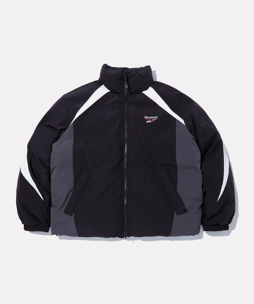 Reebok Векторная двусторонняя стеганая куртка с наполнителем - Черная:черный