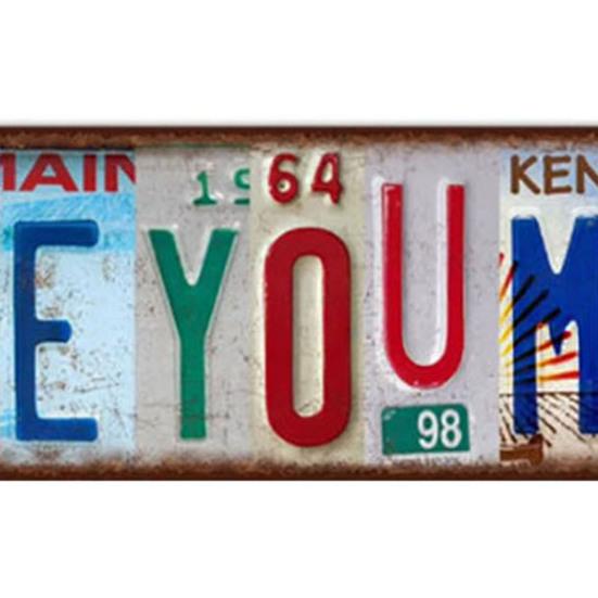 Декоративная жестяная табличка Винтажная Еще больше настенных знаков Романтический металлический декор Уличный Знак «Я люблю тебя» для спальни