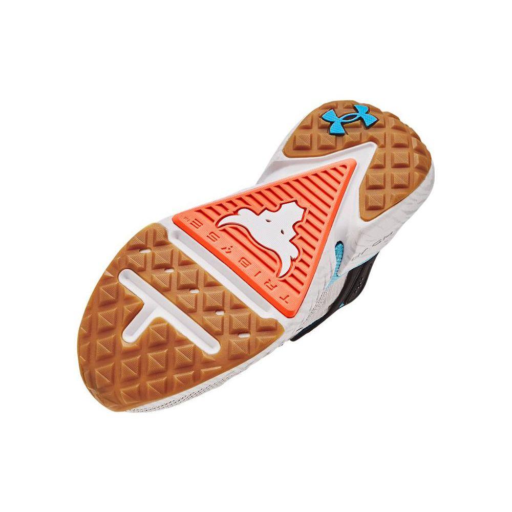 Under Armour Project Rock Johnson 5 Non-Slip Durable Low-Top Training Shoes Women Sneaker Gray Blue 3025436-101