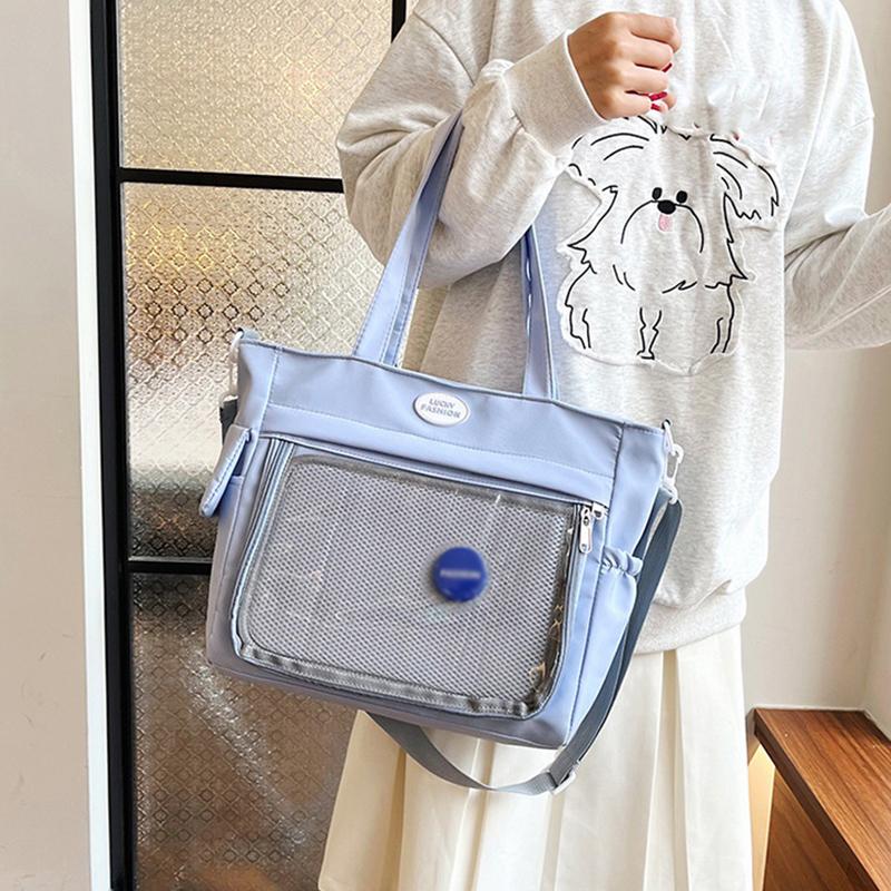 Японская милая девушка прозрачная сумка большая вместительная сумка через плечо студентка сумка-мессенджер