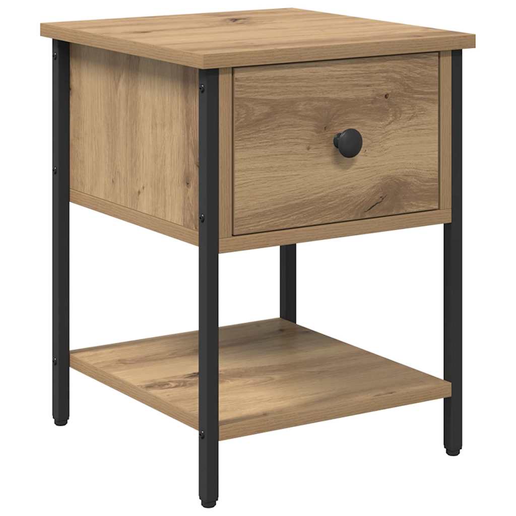Nightstand Set of 2 Artisan Oak Finish 34 x 35.5 x 45 cm Engineered Wood