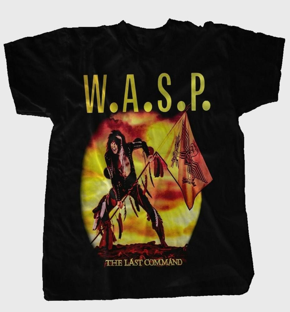 Винтажная мужская хлопковая черная футболка WASP The Last Command Tour, унисекс, все размеры 15D553