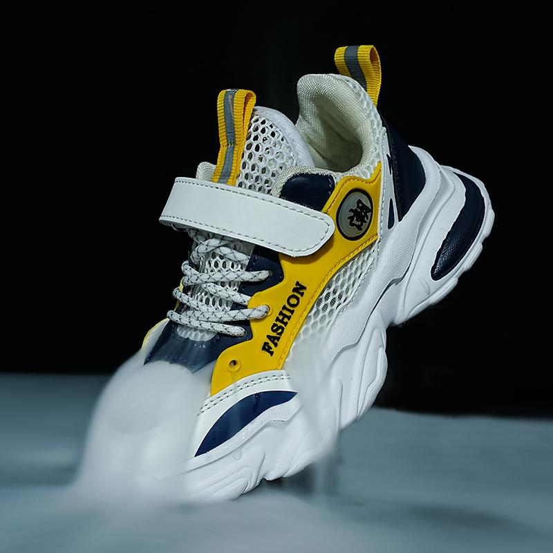 Summer Single Net Breathable Boys Sport Shoes Children Sneakers Rubber Leisure Trainers Casual Kids Sneakers Sizes 28-40