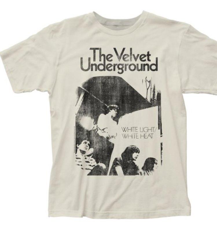 Velvet Underground Белая футболка с принтом White LighT Мужские Женские Футболки Топ
