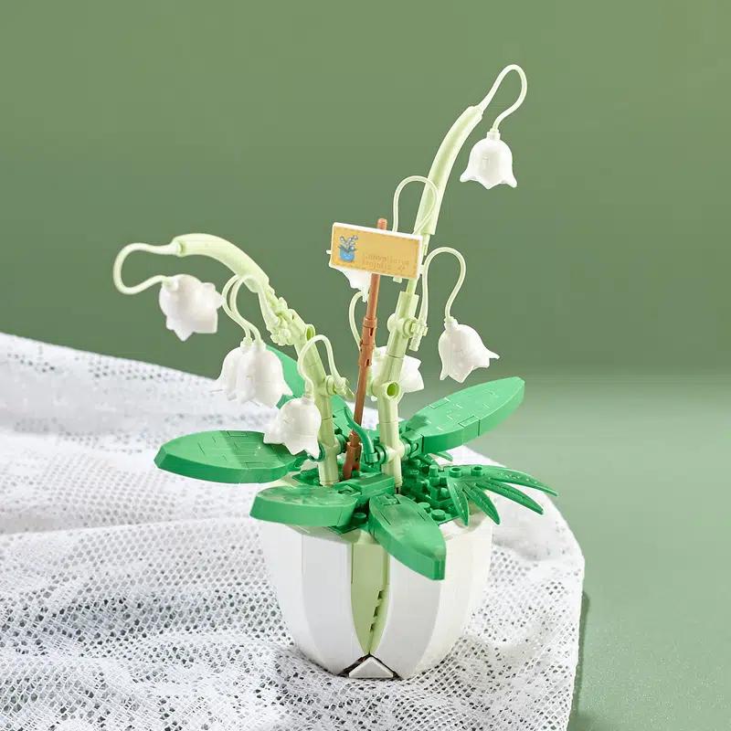 Мини-блоки, букет роз, цветы, строительные блоки, предметы интерьера, кирпичи, сборка игрушек «сделай сам» для девочек