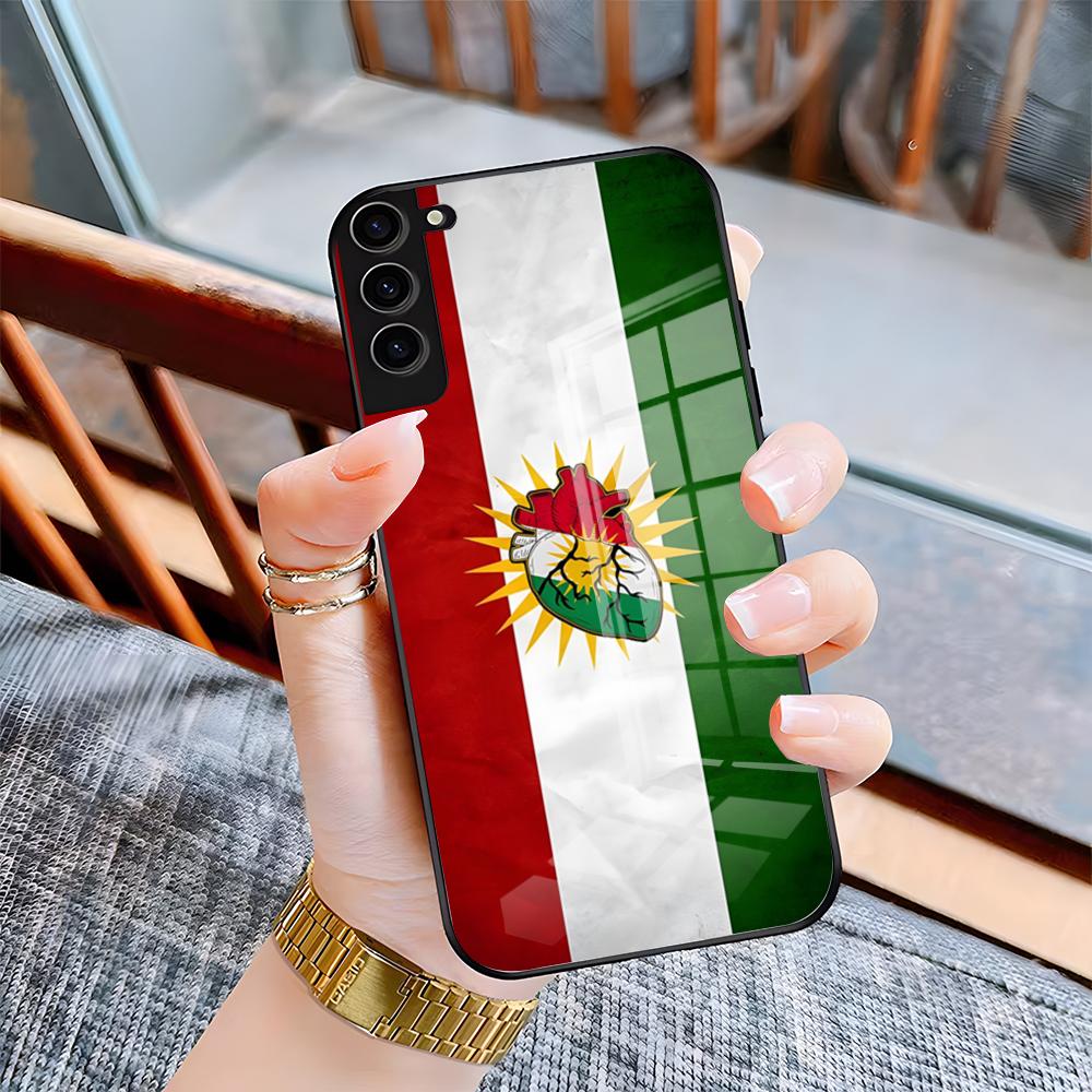 Чехол для телефона Флаг Курдистана Для Samsung S26 S25 Plus S20 S20 Plus S22 Ultra S23 FE S21 Plus S21 Ultra Стеклянная крышка