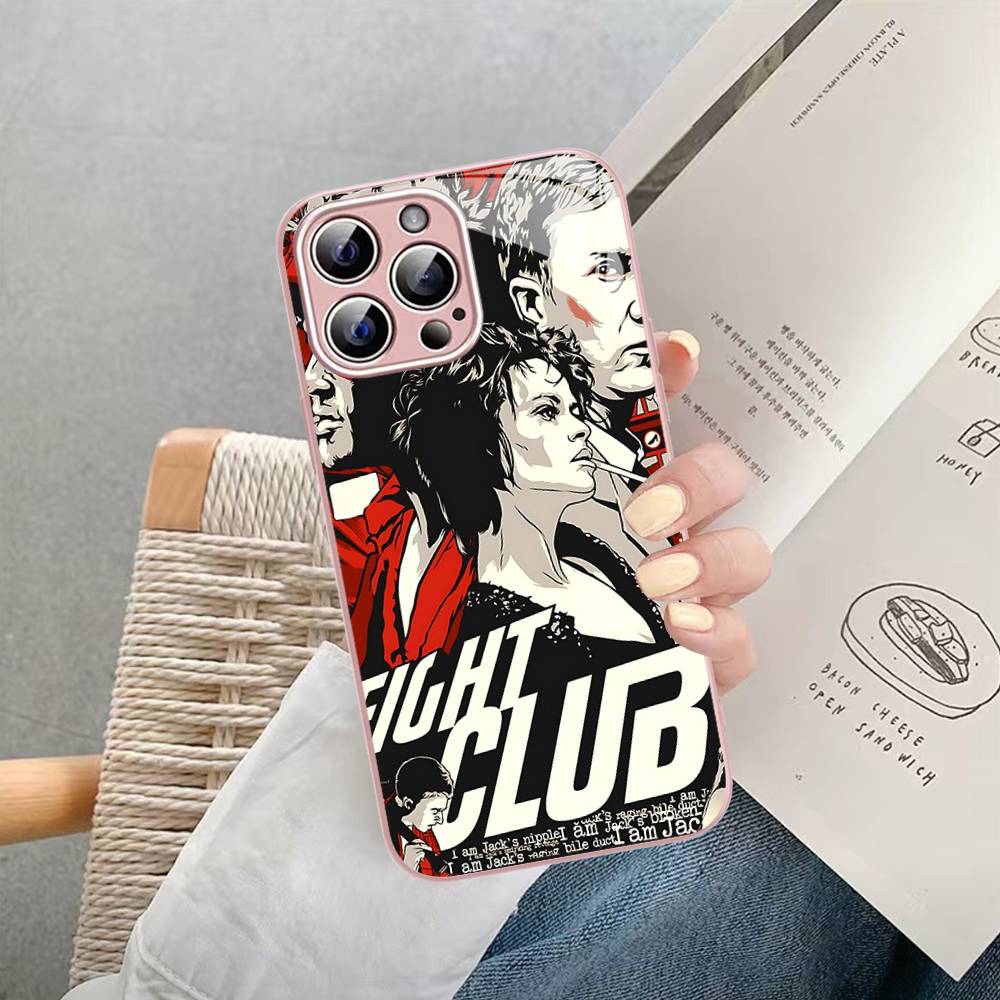 M-Movie F-Fight Club Tempered Glass For Iphone 14 13 12 11 Pro Mini XS MAX 14Plus X XS XR Cover