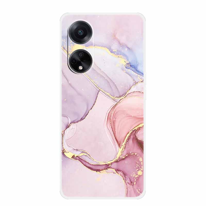 Мягкий мраморный чехол для Oppo A78 Oppo A18 Чехол для телефона из ТПУ силикона Для Oppo A38 A58 Прозрачная крышка с краем Coque A58X A98 5G Funda