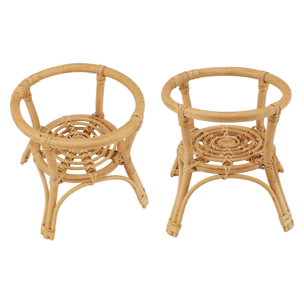 Plant Stand Flower Pot Rack Rattan Minimalist Stable 9.4in Diameter Planter Holder for Indoor