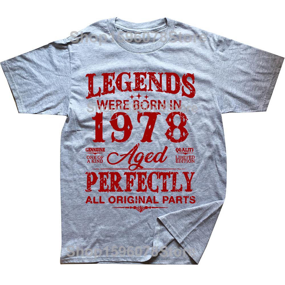 Novelty Vintage 1978 Funny 47 Years Old 47th Tee Tops Round Neck Short-Sleeve Fashion Tshirt Clothing Casual Basic T-shirts