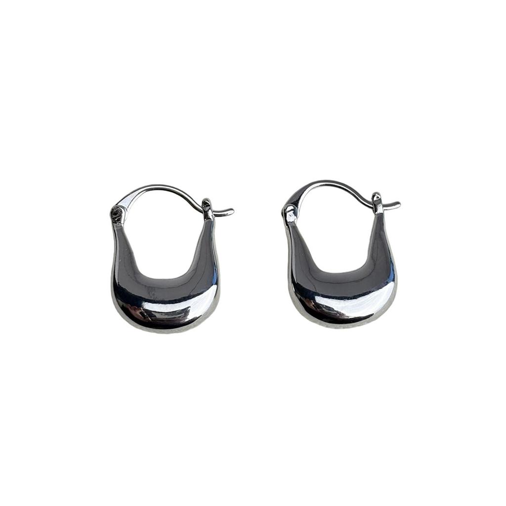 U-shaped simple high-end temperament ear buckle niche design sense fashion earrings versatile cold wind bag earrings women