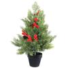 60 см Искусственная кипарисовая листва Настольная рождественская елка Искусственное рождественское украшение Красная ягода Домашнее украшение