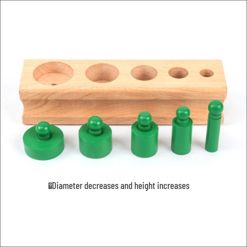 Монтессори деревянные цилиндрические гнезда развивающие игрушки для раннего детства и детского сада