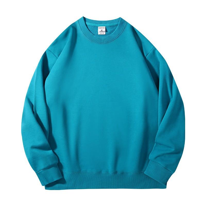 Unisex Cotton Crewneck Sweatshirt 350g Heavyweight Oversized Hoodless Pullover Fall Casual Wear