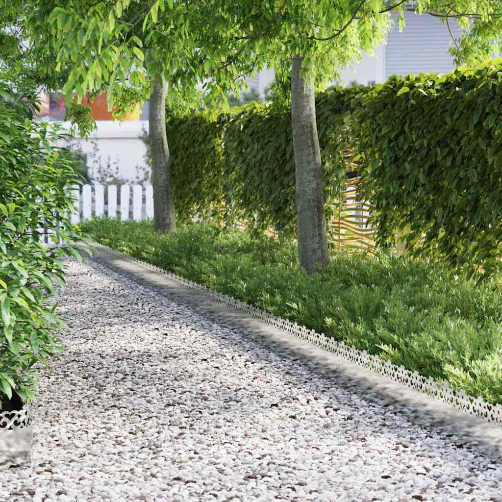 Lawn Edging 10 pcs Silver 103 x 0.05 x 22 cm Galvanized Steel