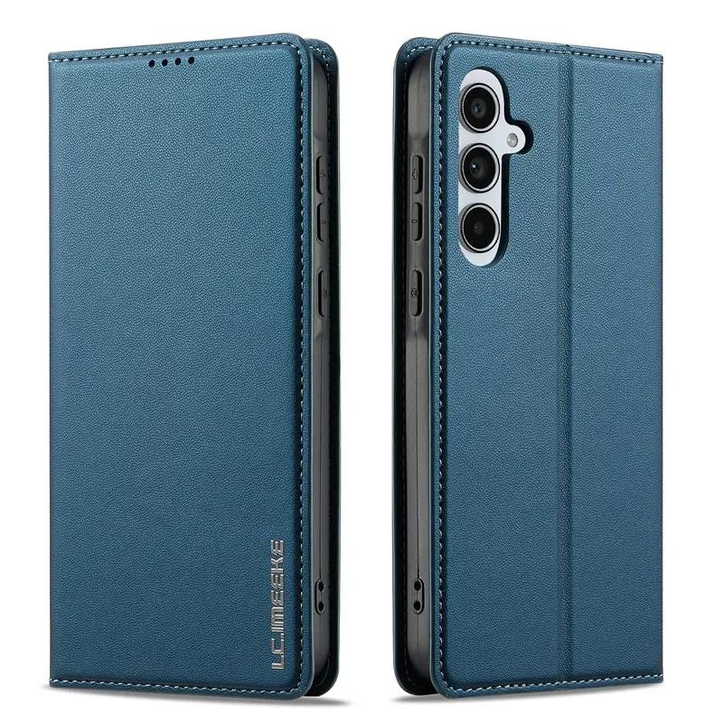 Магнитный кожаный чехол-книжка для Samsung Galaxy S25 Edge S24 FE S23 Plus S22 S21 Ultra A16 A36 A56 A15 A55 Кошелек с обложкой для карт