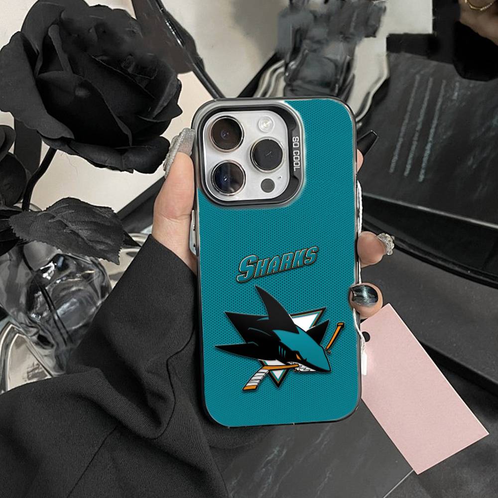 Чехол для телефона Macklin Celebrini San Jose Sharks для iPhone 17,16,15,14,13,12, Pro MAX Черный Матовый Ударопрочный Чехол