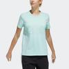 Adidas Градиентный принт с логотипом, спортивная футболка с коротким рукавом и круглым вырезом, женские топы, зеленый GP0674