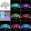 Transparent LED Glass Sphere Holder Multi Color Changing Crystal Display Lamp Base  Desktop