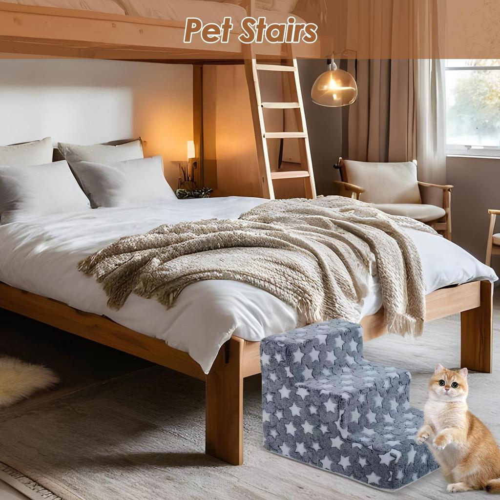 Dog Stairs Removable Washable Pet Stairs Dog Climbing Ladder Sofa Bed Climbing Ladder for Cats Dogs Pets Furniture Pet Dog Ramp
