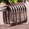 Black Metal Camping Fishing Carabiners Keychain Clip Hanging Buckle Hooks
