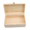 Wooden Box Rectangular Storage Box with Lock Clasp Gift Packaging Box Clamshell Solid Wood Box