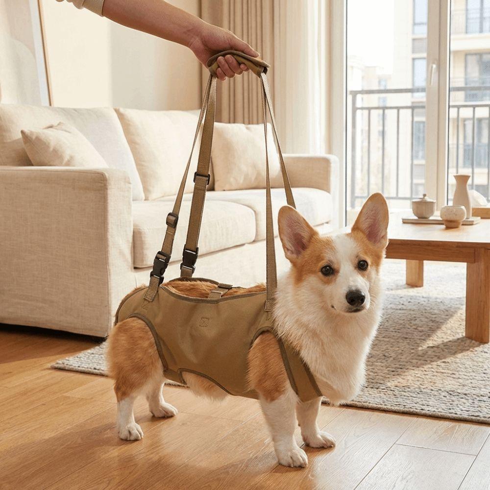 Adjustable Pet Auxiliary Vest Soft Lining Thicken Handle Support Harness Mobility Aid Full Body Support Pet Auxiliary Sling