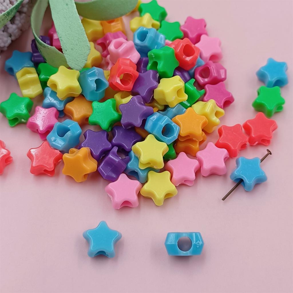 50/100pcs Heart-shaped Butterfly Mixed Color beaded DIY Handmade loose Bead Necklace Earrings Accessories Accessories Bracelet Pentagram Beaded