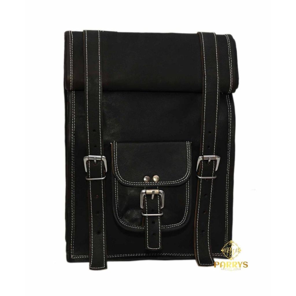 Классическая седельная сумка, набор из 2 шт., мотоциклетная сумка Postman, сумка для велосипеда черного цвета.