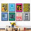 Power Up Yourself Quote Canvas Painting Cartoon Future Letter Lowkey Lucky Poster Wash Your Hands Bathroom Wall Pictures Decor