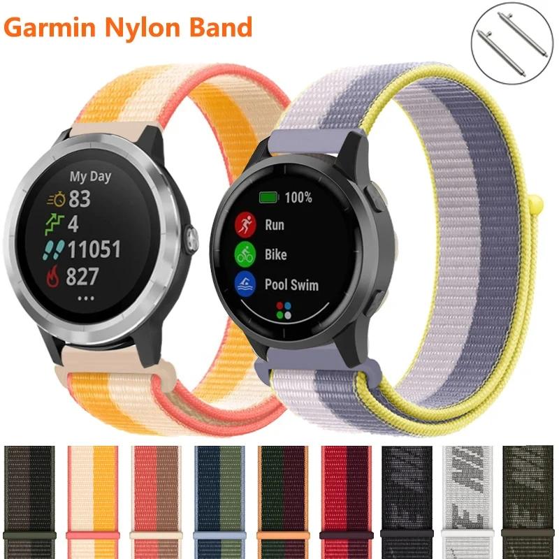 Нейлоновый ремешок-петля 20 мм 22 мм для Garmin Forerunner 265 965 255 255M 245 645 158/Venu 2Plus/Vivoactive 4 3/Venu SQ 2 Ремешок для браслета