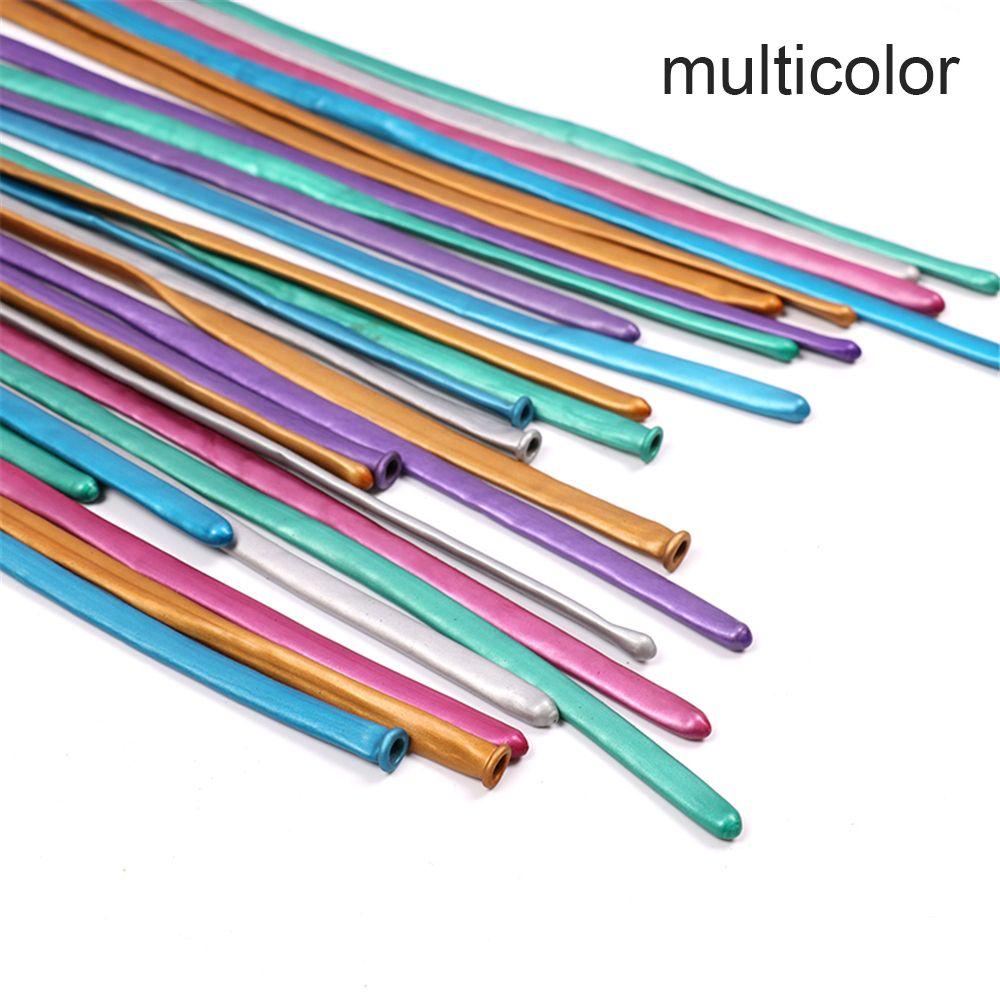 10pcs Classic Latex Wedding Decoratio Magic Long Balloon DIY Strip Metalic Modeling Balls