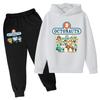 Детская одежда Толстовка Аниме OCTONAUTS Принт Длинный рукав Спортивная одежда Куртка+Брюки 2 шт Мальчик Девочка Малыш 3-12 лет Повседневный Топ Модный Комплект