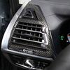 ABS Carbon /Peach Wood Car Side Air Conditioner Air Outlet Vent Cover Trim Interior Accessories For BMW X3 X4 G01 G02