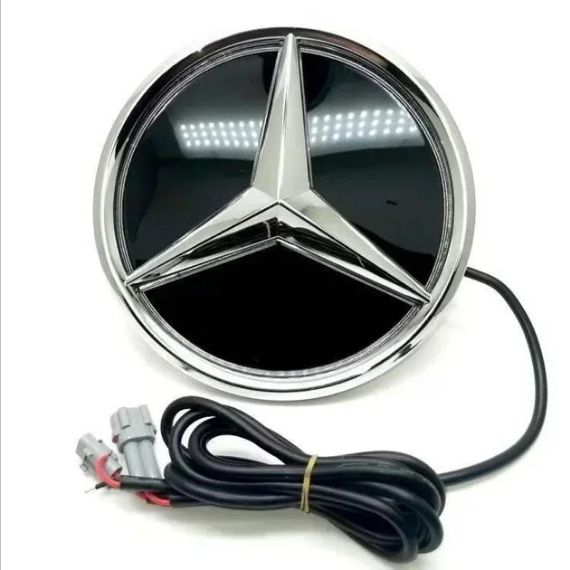 Автомобильная наклейка Benz 2026 Новая Для автомобиля Benz Логотип на передней решетке Светоотражающая поверхность Светодиодный значок Эмблема Светящийся Декоративный свет Для Mercede