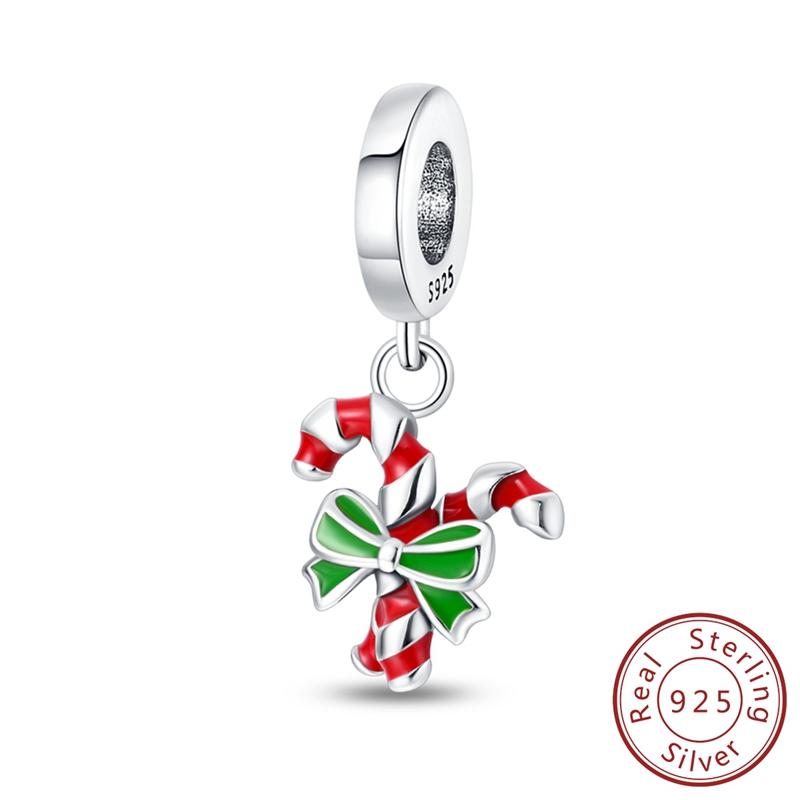 New 925 Silver Christmas Series Charm Beads For Bracelet Pendant Charm Women DIY Christmas Gift
