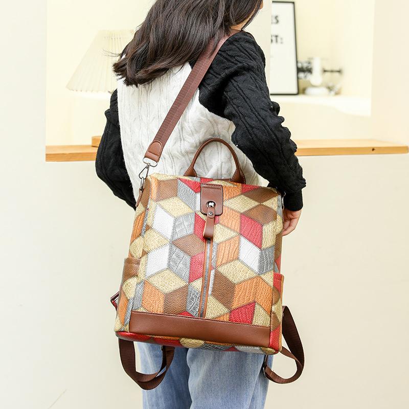 Yogodlns Противоугонный водонепроницаемый женский рюкзак из искусственной кожи, женская дорожная сумка, повседневная школьная сумка для девочек-подростков, сумка для книг с несколькими карманами